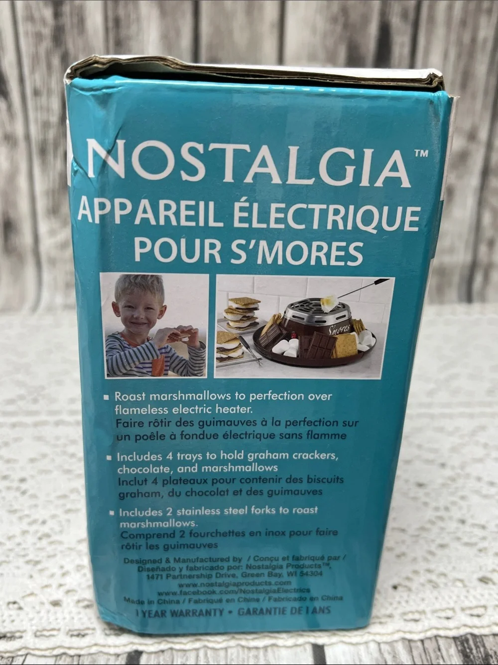 Nostalgia S'mores Maker - Brown and Silver Indoor Roaster